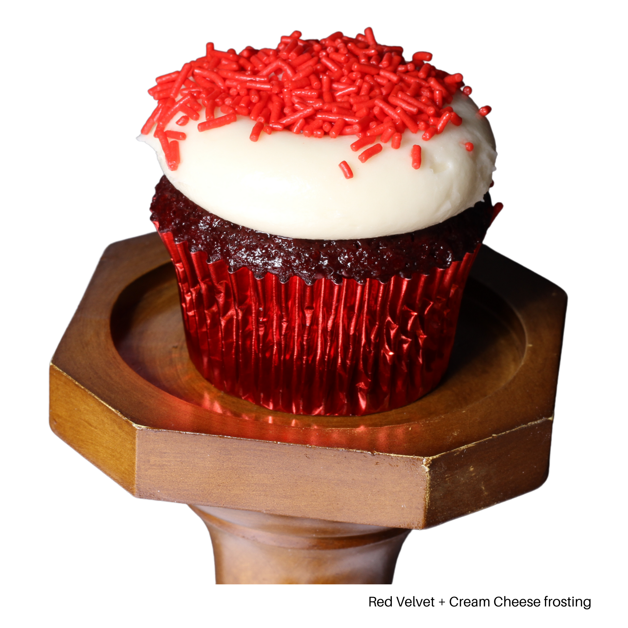 Red Velvet + Cream Cheese Cupcake