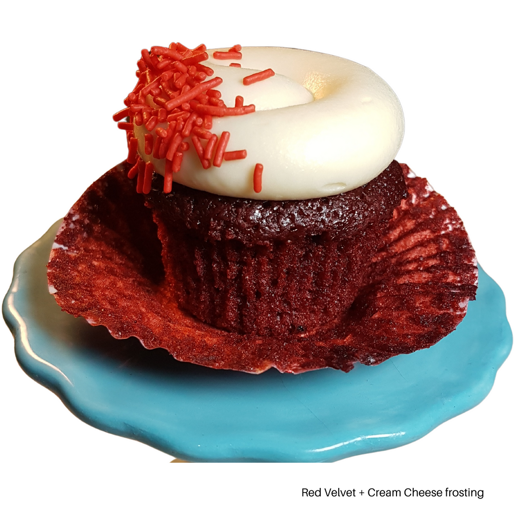 Red Velvet + Cream Cheese Cupcake