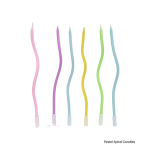 Pastel Spiral Candles