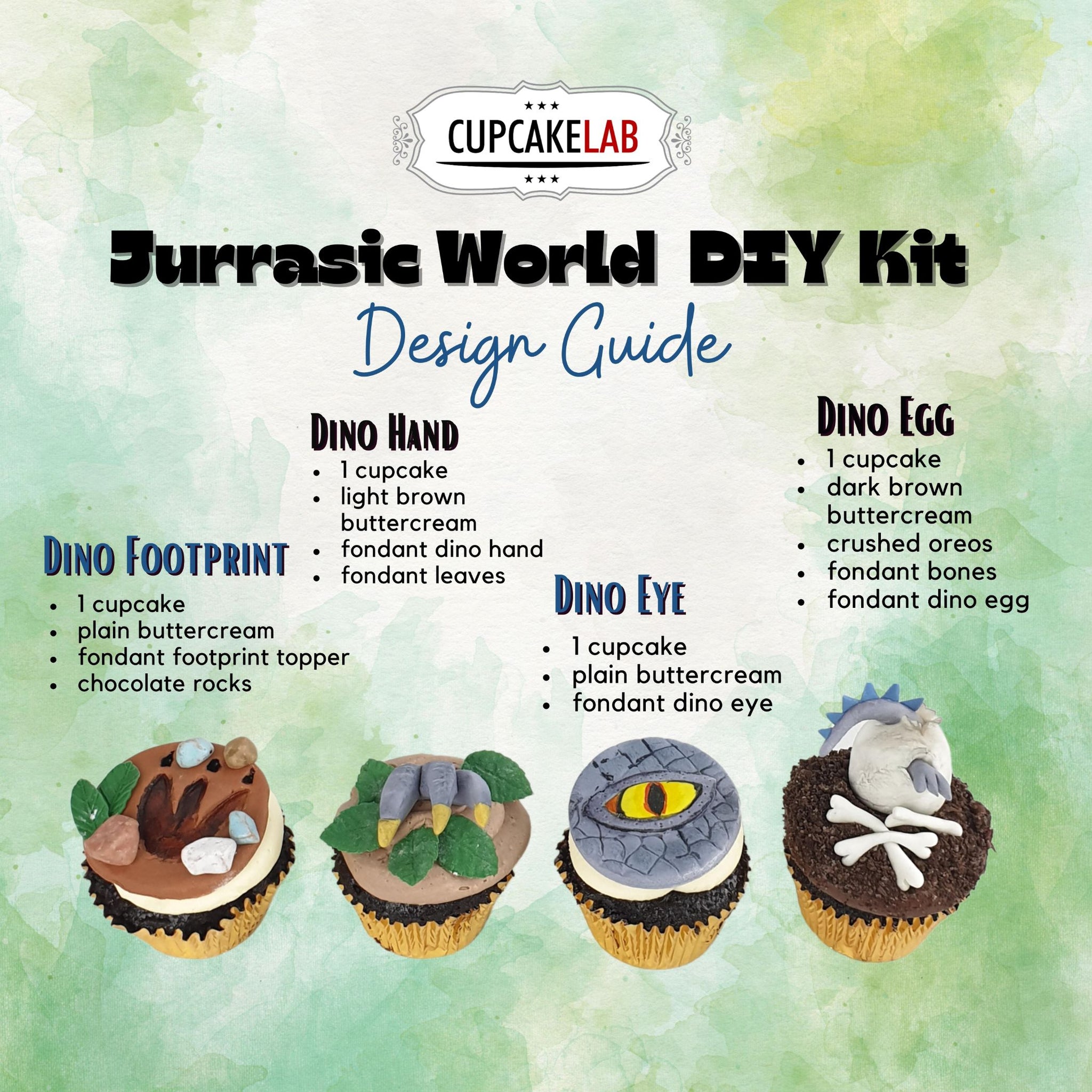 DIY Cupcake Kit: Jurrasic World (Lead time: 7 Days)