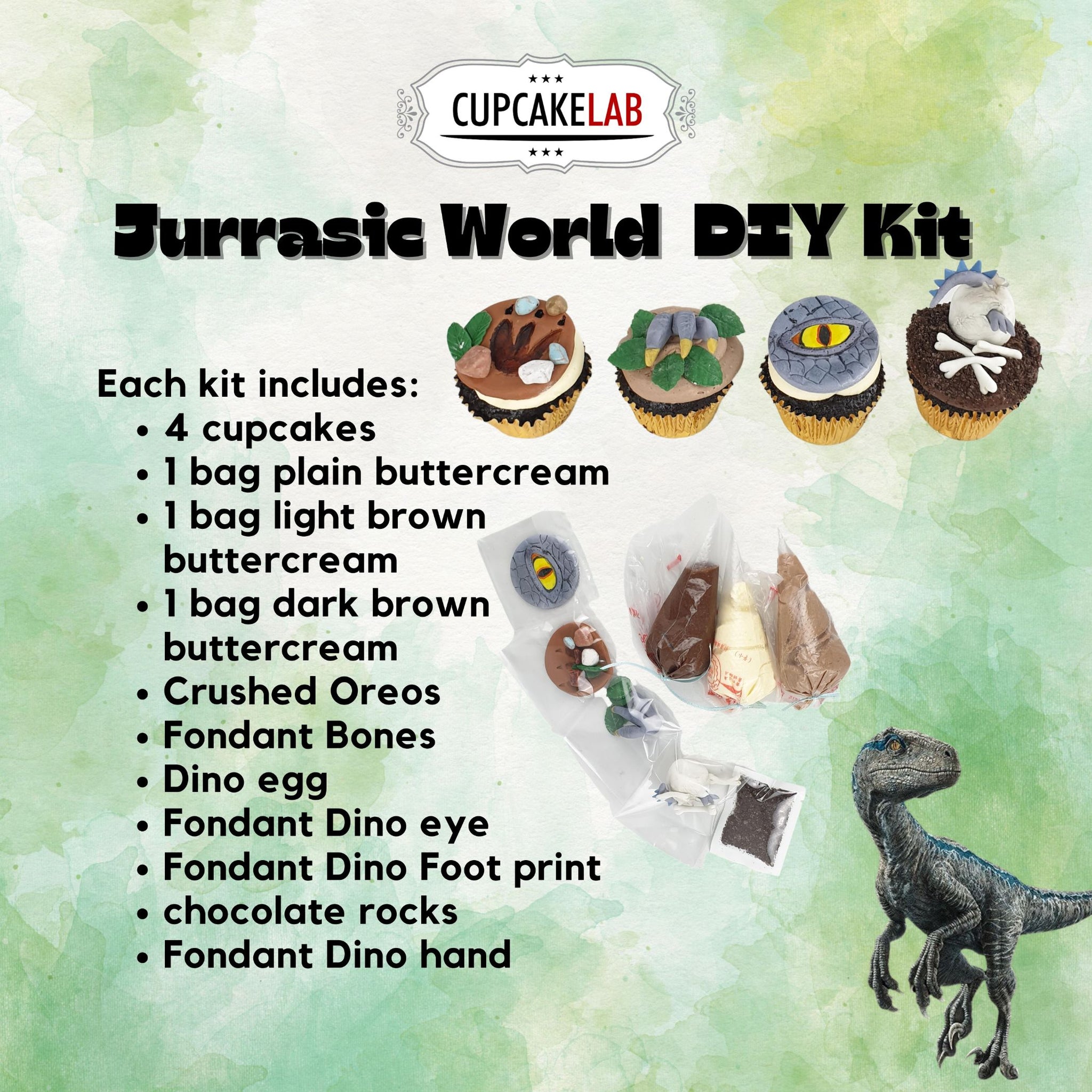 DIY Cupcake Kit: Jurrasic World (Lead time: 7 Days)