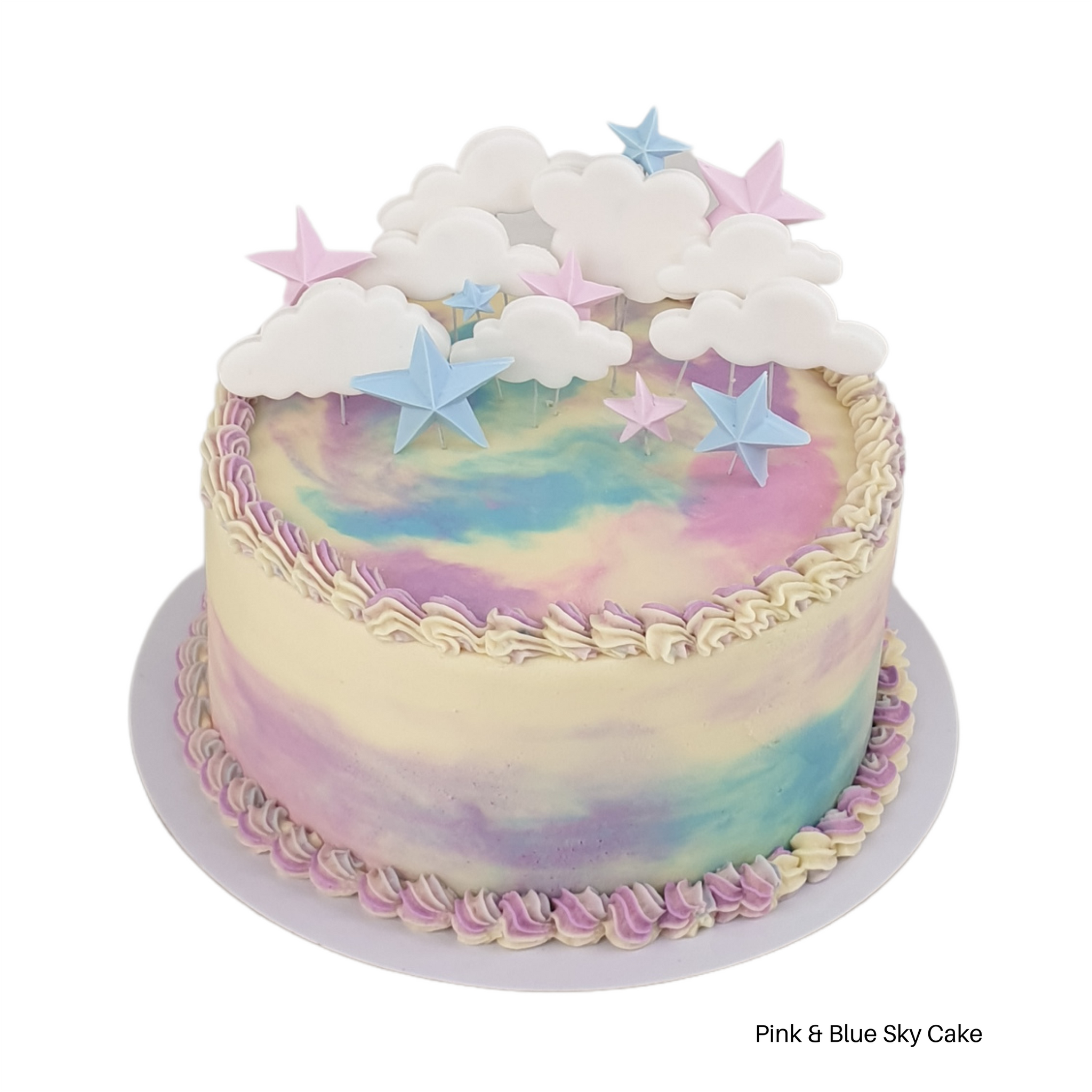 Pink & Blue Sky Cake (LEAD TIME: 3 Days)